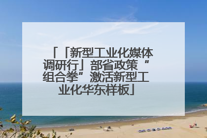 「新型工业化媒体调研行」部省政策“组合拳”激活新型工业化华东样板