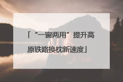 “一窗两用”提升高原铁路换枕新速度