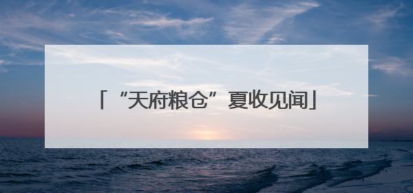 “天府粮仓”夏收见闻