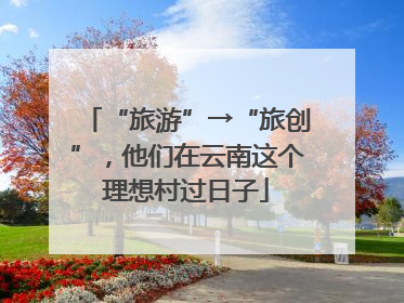 “旅游”→“旅创”，他们在云南这个理想村过日子