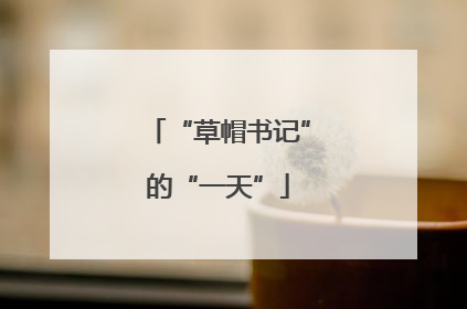 “草帽书记”的“一天”