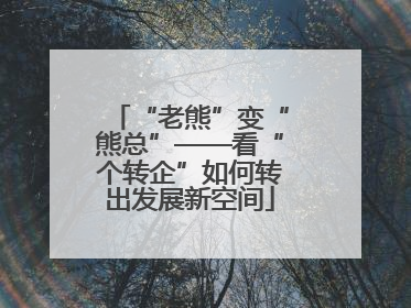 “老熊”变“熊总”——看“个转企”如何转出发展新空间