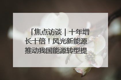 焦点访谈｜十年增长十倍！风光新能源推动我国能源转型提质焕“新”