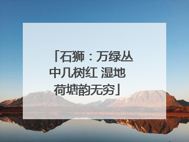 石狮：万绿丛中几树红 湿地荷塘韵无穷