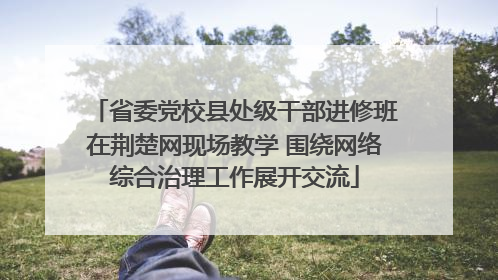 省委党校县处级干部进修班在荆楚网现场教学 围绕网络综合治理工作展开交流