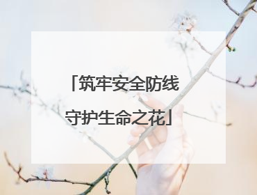 筑牢安全防线 守护生命之花