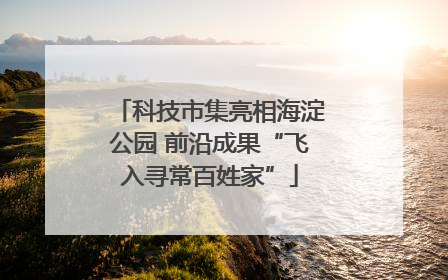 科技市集亮相海淀公园 前沿成果“飞入寻常百姓家”