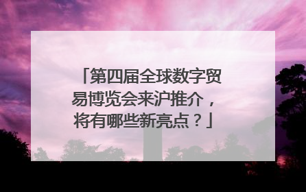 第四届全球数字贸易博览会来沪推介，将有哪些新亮点？