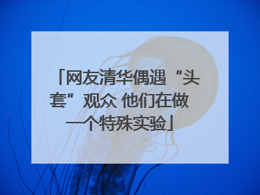 网友清华偶遇“头套”观众 他们在做一个特殊实验