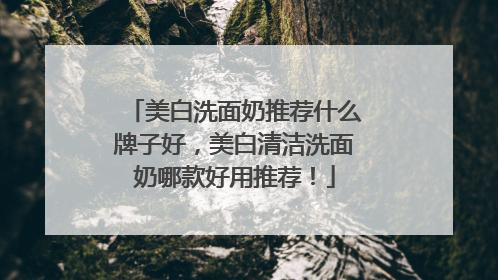美白洗面奶推荐什么牌子好，美白清洁洗面奶哪款好用推荐！