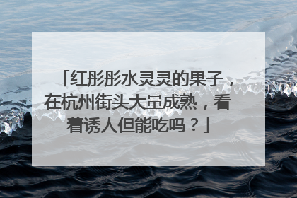 红彤彤水灵灵的果子，在杭州街头大量成熟，看着诱人但能吃吗？