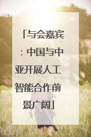 与会嘉宾：中国与中亚开展人工智能合作前景广阔