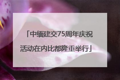 中缅建交75周年庆祝活动在内比都隆重举行