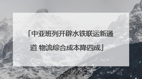 中亚班列开辟水铁联运新通道 物流综合成本降四成