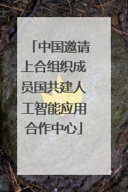 中国邀请上合组织成员国共建人工智能应用合作中心