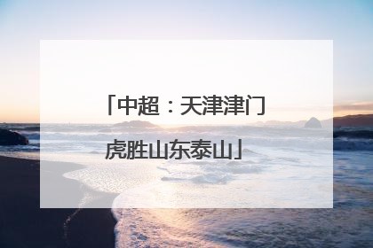 中超：天津津门虎胜山东泰山
