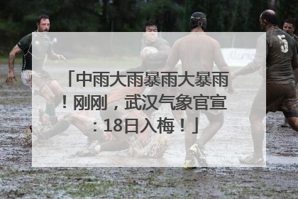 中雨大雨暴雨大暴雨！刚刚，武汉气象官宣：18日入梅！