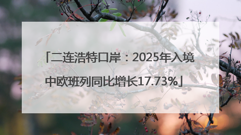 二连浩特口岸：2025年入境中欧班列同比增长17.73%