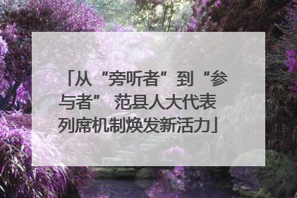 从“旁听者”到“参与者” 范县人大代表列席机制焕发新活力