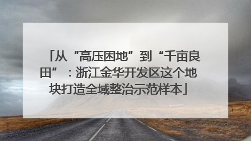 从“高压困地”到“千亩良田”：浙江金华开发区这个地块打造全域整治示范样本