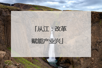 从江：改革赋能产业兴