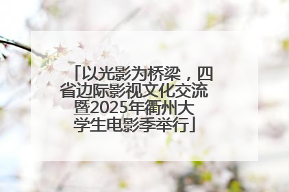 以光影为桥梁，四省边际影视文化交流暨2025年衢州大学生电影季举行