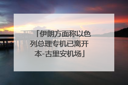 伊朗方面称以色列总理专机已离开本-古里安机场