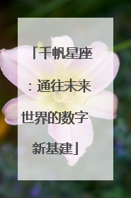 千帆星座：通往未来世界的数字新基建