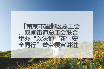 南京市建邺区总工会、双闸街道总工会联合举办“以法护‘新’安全同行”暨劳模宣讲进工地服务活动