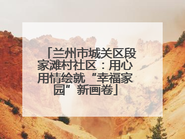 兰州市城关区段家滩村社区：用心用情绘就“幸福家园”新画卷