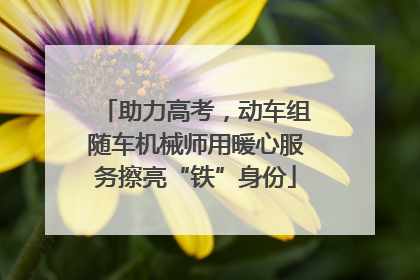 助力高考，动车组随车机械师用暖心服务擦亮“铁”身份