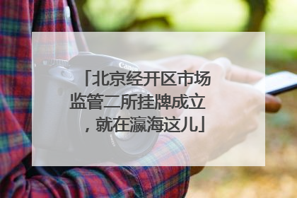 北京经开区市场监管二所挂牌成立，就在瀛海这儿
