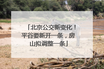北京公交新变化！平谷要新开一条，房山拟调整一条