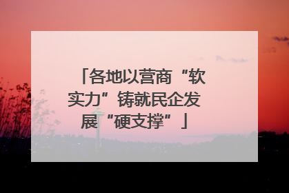 各地以营商“软实力”铸就民企发展“硬支撑”