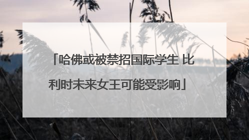 哈佛或被禁招国际学生 比利时未来女王可能受影响