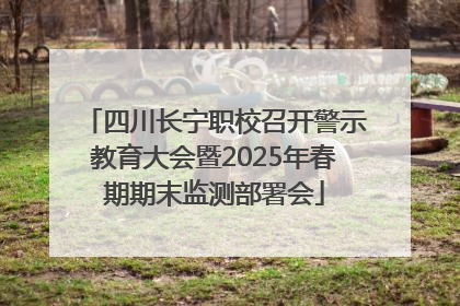 四川长宁职校召开警示教育大会暨2025年春期期末监测部署会
