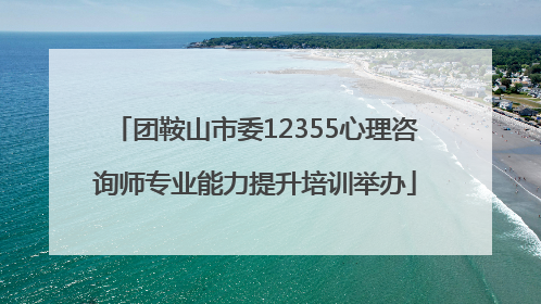 团鞍山市委12355心理咨询师专业能力提升培训举办
