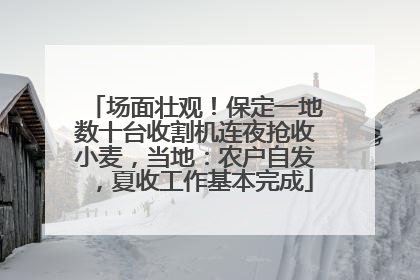 场面壮观！保定一地数十台收割机连夜抢收小麦，当地：农户自发，夏收工作基本完成