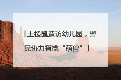 土拨鼠造访幼儿园，警民协力智擒“萌兽”