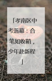 孝南区中考落幕：合笔如收鞘，少年赴新程