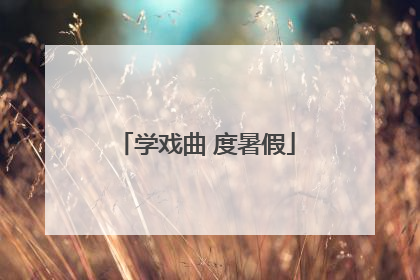 学戏曲 度暑假