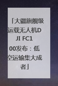 大疆旗舰级运载无人机DJI FC100发布：低空运输集大成者