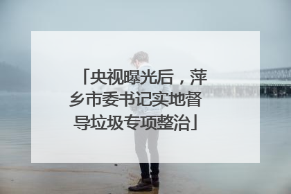 央视曝光后，萍乡市委书记实地督导垃圾专项整治
