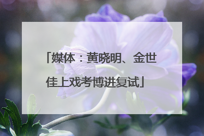 媒体：黄晓明、金世佳上戏考博进复试