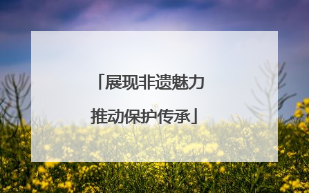 展现非遗魅力 推动保护传承