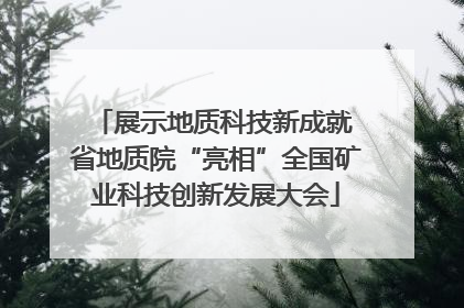 展示地质科技新成就 省地质院“亮相”全国矿业科技创新发展大会