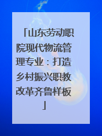 山东劳动职院现代物流管理专业：打造乡村振兴职教改革齐鲁样板