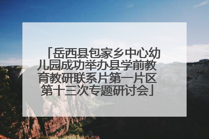 岳西县包家乡中心幼儿园成功举办县学前教育教研联系片第一片区第十三次专题研讨会