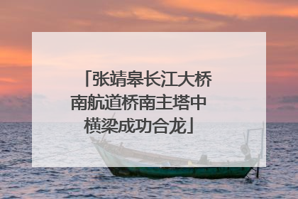 张靖皋长江大桥南航道桥南主塔中横梁成功合龙