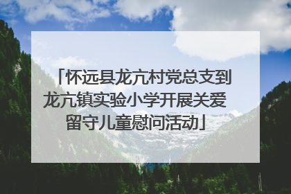 怀远县龙亢村党总支到龙亢镇实验小学开展关爱留守儿童慰问活动